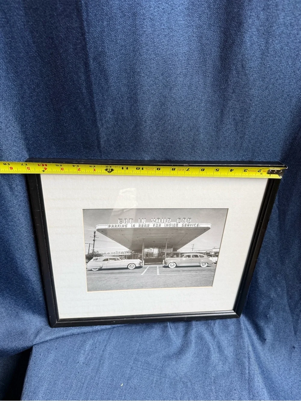 Vintage 1949 Loomis Dean LIFE Magazine Eat In Your Car Drive-In Framed Photo